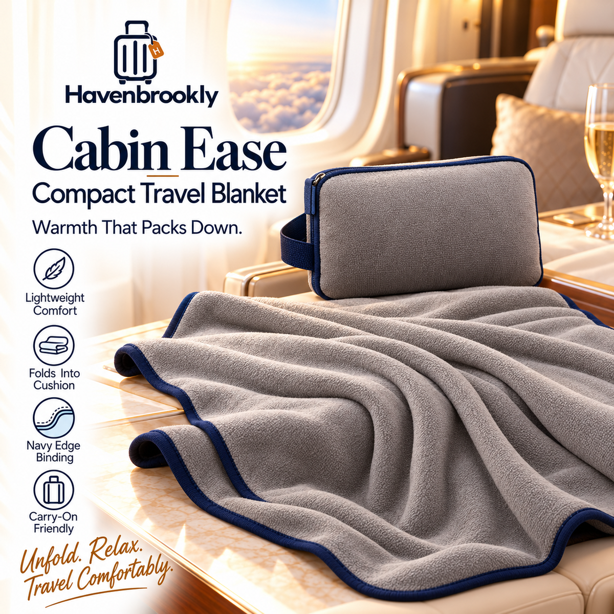 Cabin Ease Compact Travel Blanket