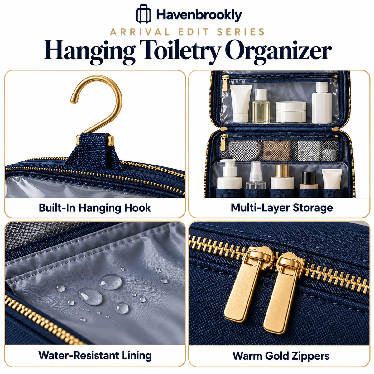 Arrival Edit Hanging Toiletry Organizer