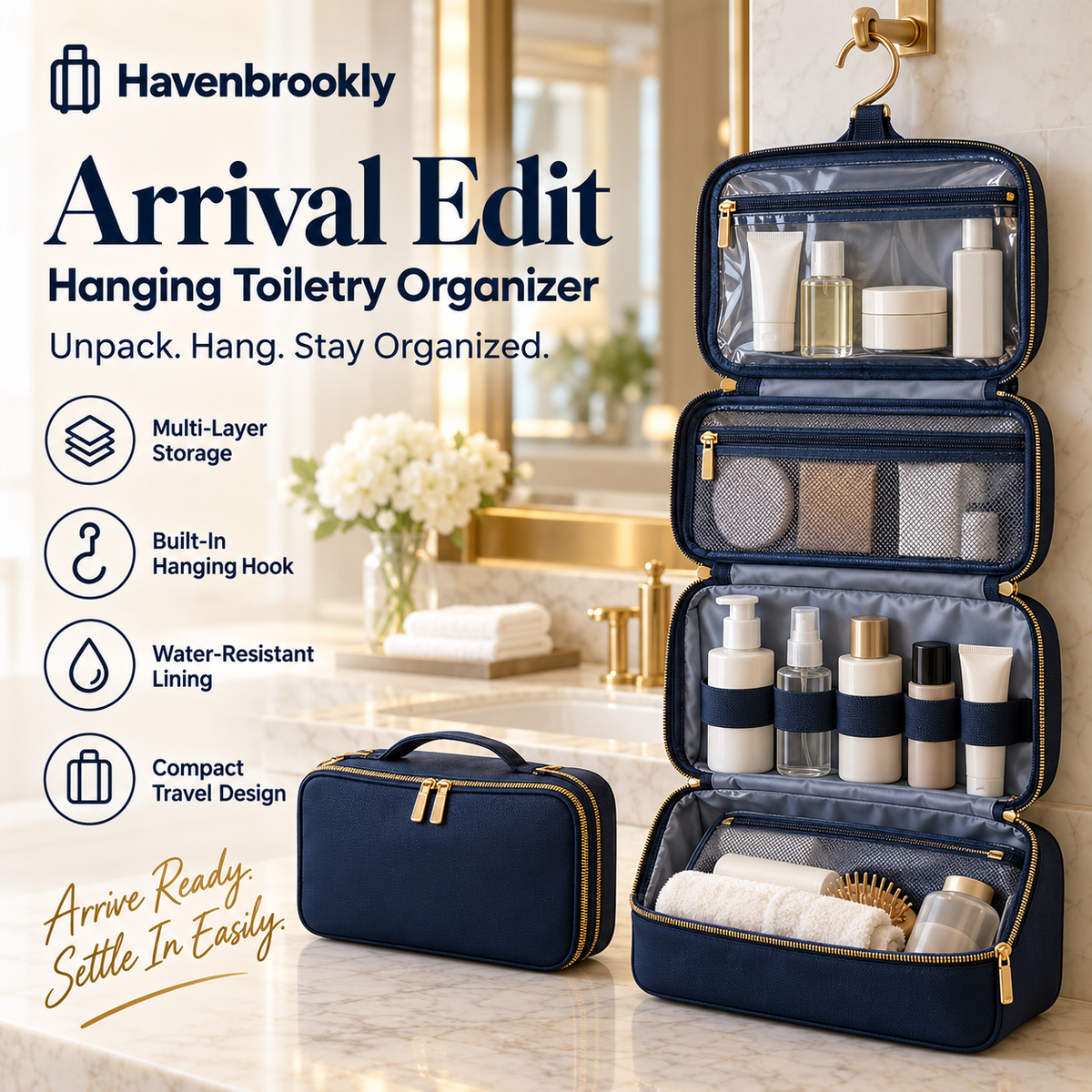 Arrival Edit Hanging Toiletry Organizer