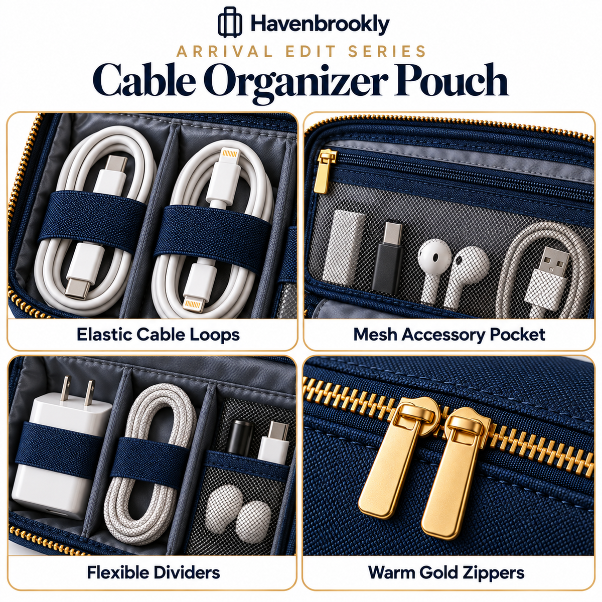 Arrival Edit Cable Organizer Pouch