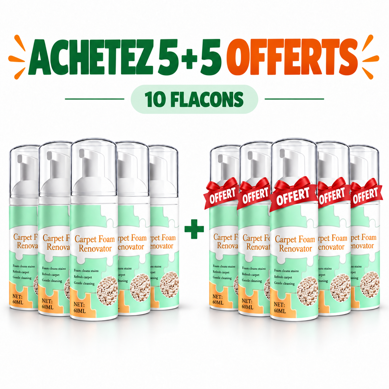 5 achetées + 5 offertes