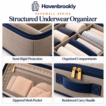 Packwell Structured Underwear Organizer