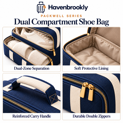 Packwell Dual Compartment Shoe Bag